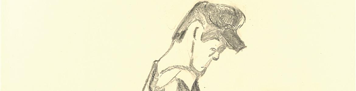 Gráfica de la exposición Tintas 5 (detalle de "La joven del baile", de José Manuel Obispo