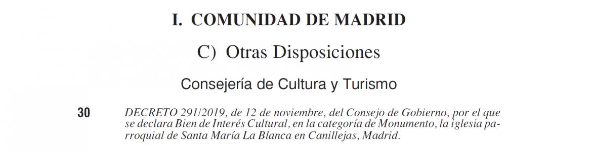 Declaración Bien de Interés Cultural BOCM