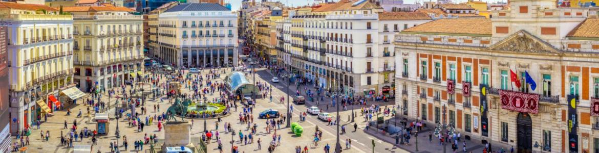 Panorámica de la plaza de la Puerta del Sol de Madrid