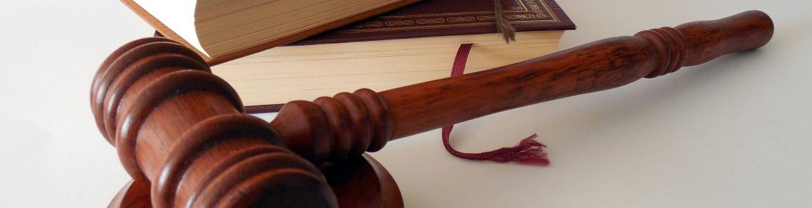 Libros y mazo de juez