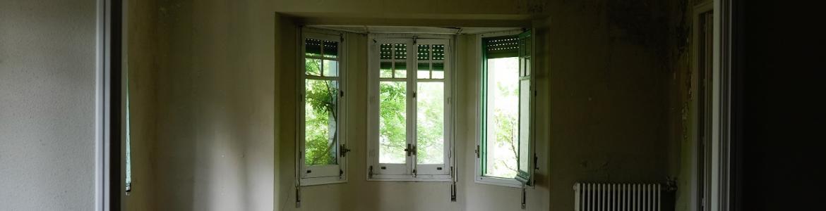 imagen interior de en una casa con un mirador