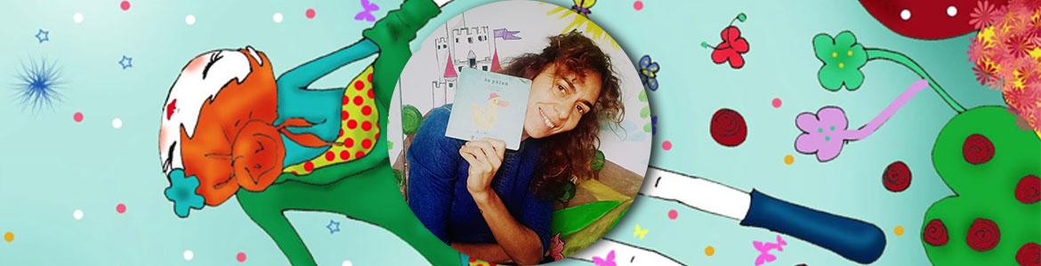 Pajarillo que cantas Imagen decorativa, dibujo de niña volando, Andrea Pizpireta