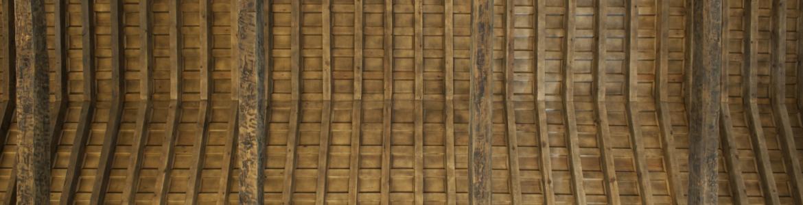 Artesonado de la  iglesia parroquial de Santo Domingo de Silos en Prádena del Rincón (Madrid).  Iglesia parroquial de Santo Domingo de Silos