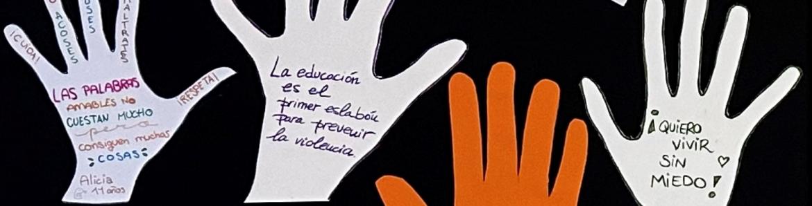 Imagen de parte del mural Ejemplos de manos