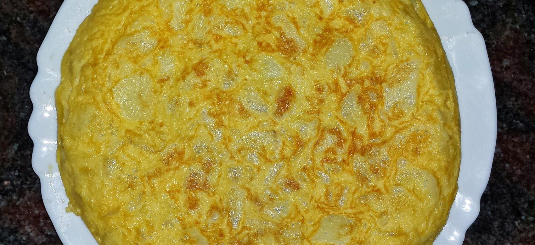 Tortilla en un plato