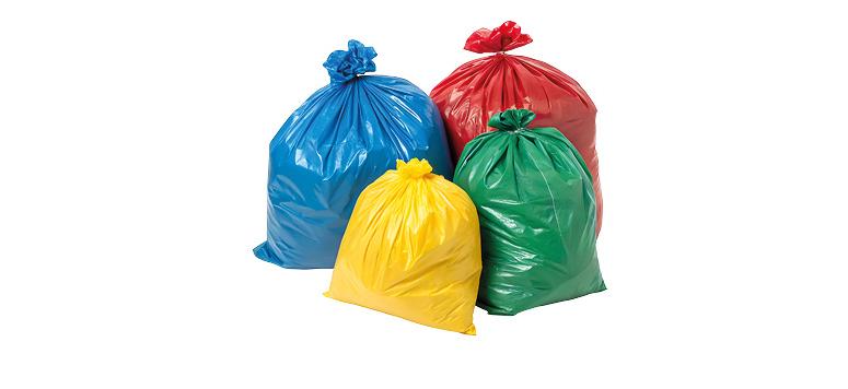 Bolsas de basura de distintos colores
