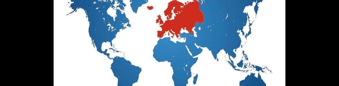 Mapamundi con la UE resaltada