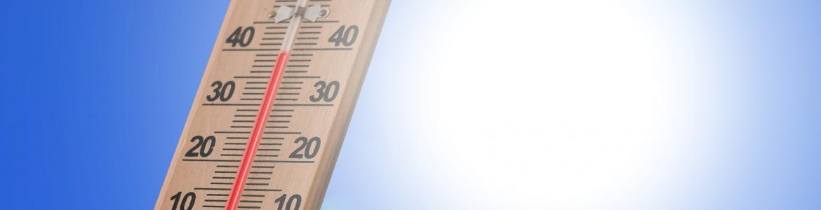 RECOMENDACIONES OLAS DE CALOR Temperatura en un termómetro