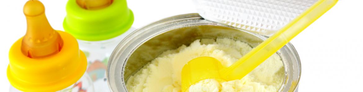 Bote de leche en polvo con dosificador
