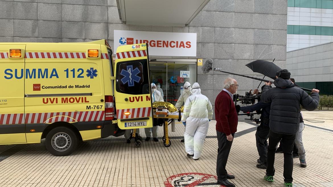 Profesionales del SUMMA 112 participan en el rodaje de la Campaña de Concienciación del COVID-19