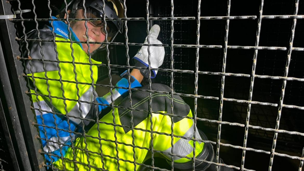 Una investigadora de SUMMA 112 en las pruebas de campo