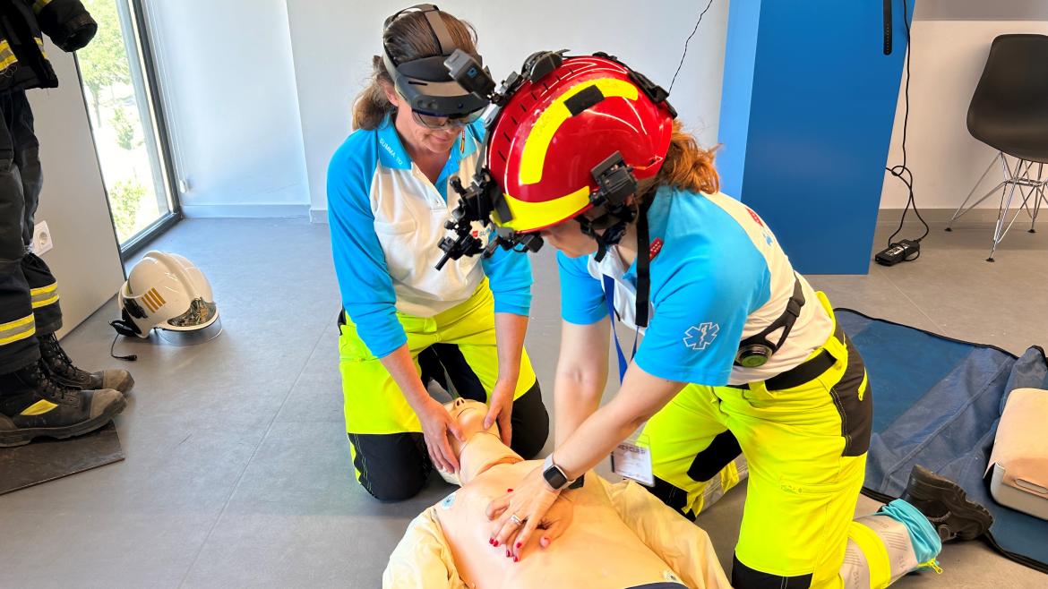 Imagen del Piloto Final de Rescuer Profesionales de SUMMA 112 prueban la tecnología de Rescuer