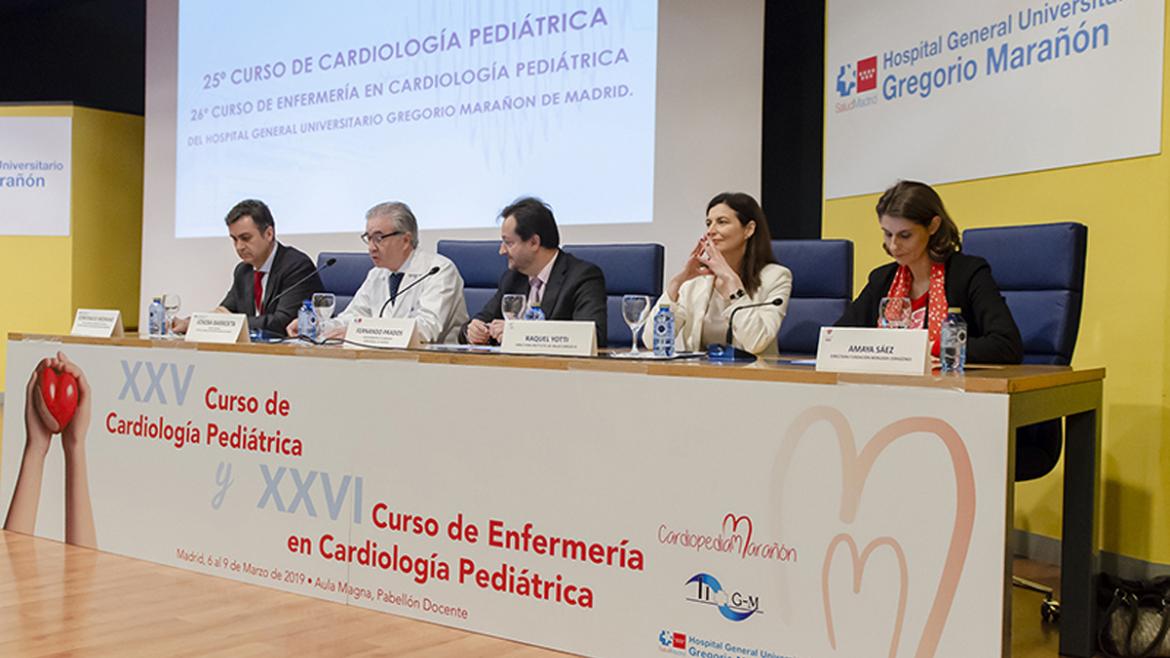 Mesa de ponentes del 25 curso de cardiología pediatrica en el Hospital Gregorio Marañón