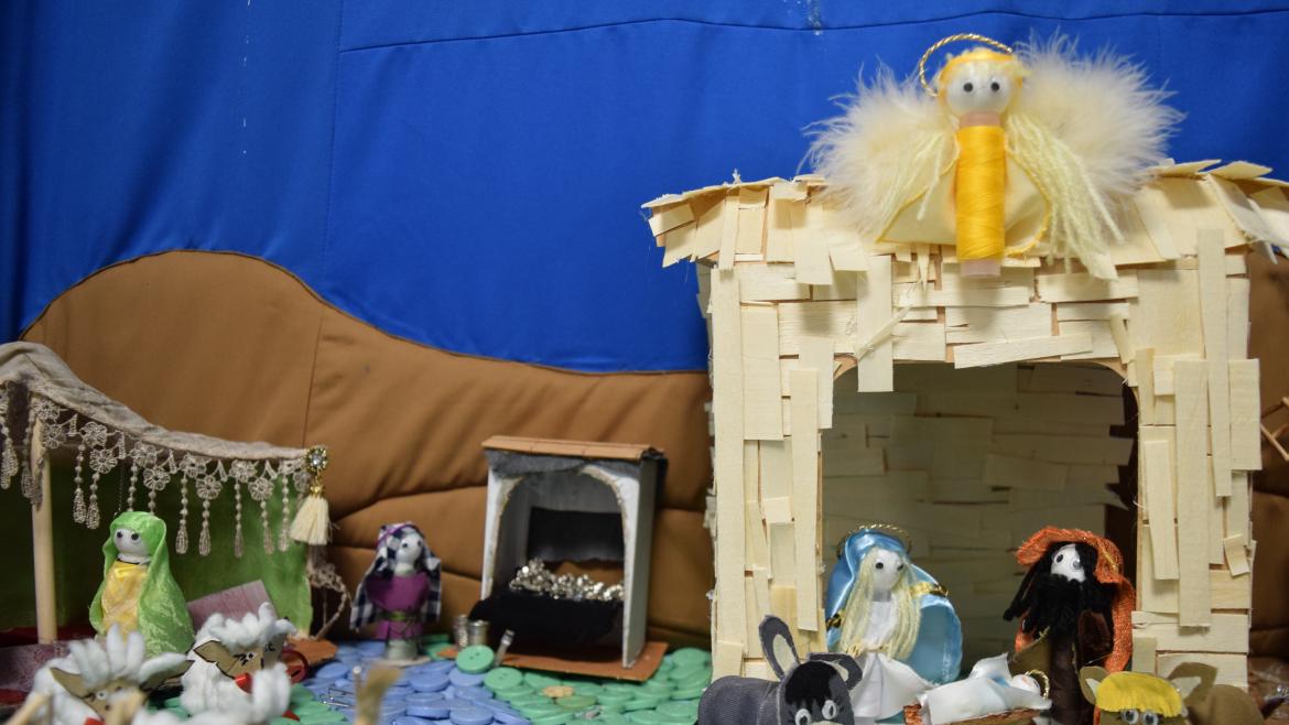 Imagen del belén de Lencería, ganador del concurso para los profesionales