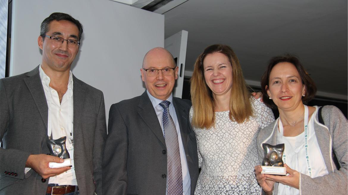 Entrega de los Premios Top 20 al Hospital del Sureste Premiados del Hospital del Sureste junto al Director Gerente y Viceconsejera de Asistencia Sanitaria