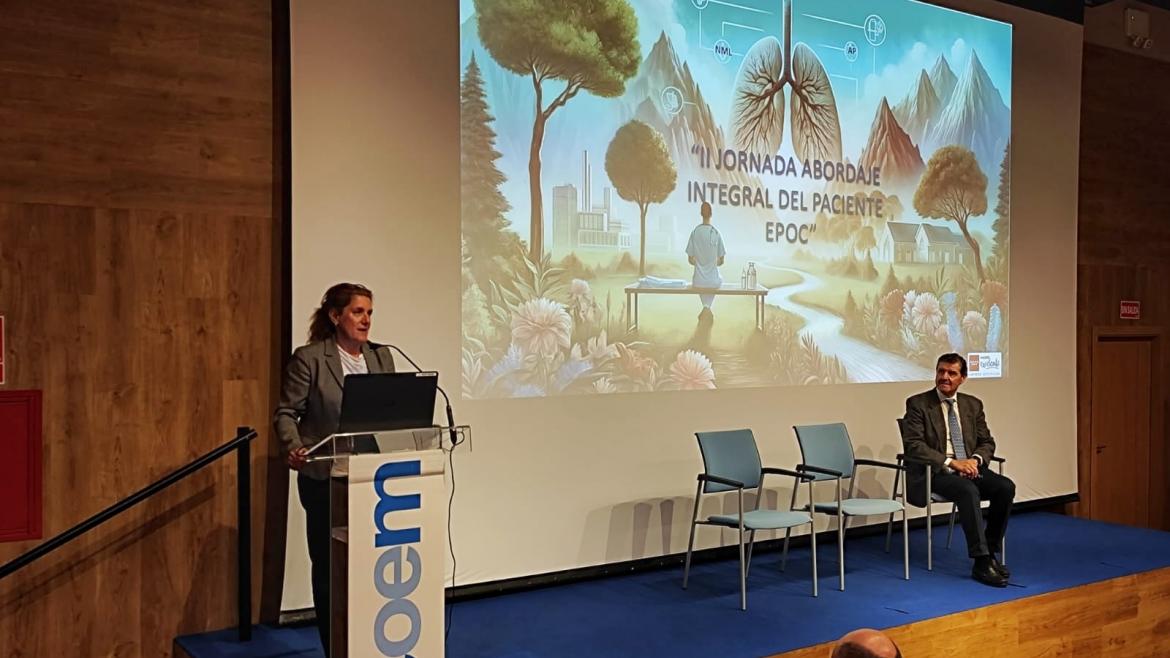 Rosario Azcutia y José Enrique Villares en la inauguración de la Jornada