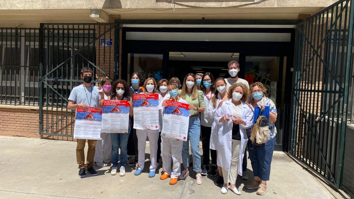 Equipo del Servicio de Pruebas Rápidas del Centro de Salud Gregorio Marañón