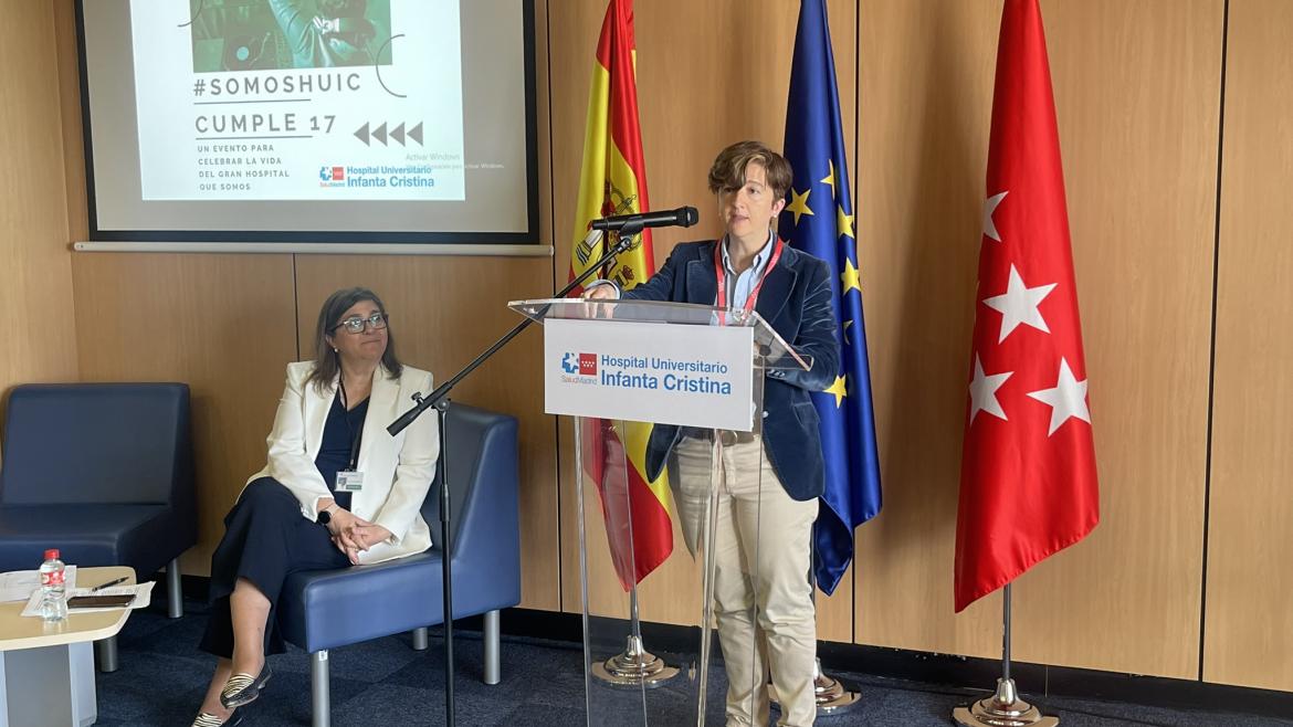 La Gerente Asistencial de Hospitales, Mercedes Navío, inaugura la jornada de XVII Aniversario del Hospital Universitario Infanta Criatina