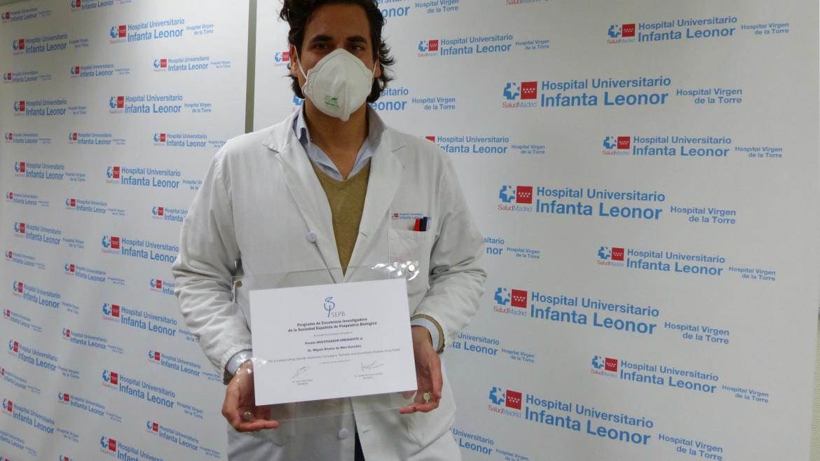 Un psiquiatra del Hospital Universitario Infanta Leonor, premiado en el Congreso Nacional de Psiquiatría Premio Investigador Emergente Hospital Universitario Infanta Leonor