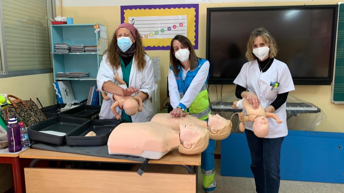 Curso de RCP del Centro de Salud Las Olivas, Aranjuez Profesionales del Centro de Salud y del SUMMA
