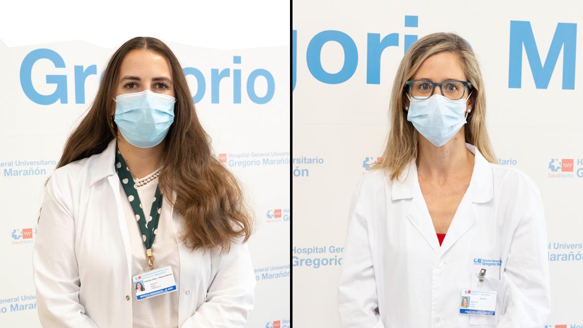 Ángela Sada y Ana Mª López, facultativos del Servicio de Cirugía Oral y Maxilofacial del Marañón y autoras de los trabajos galardonados médicos del hospital gregorio marañón