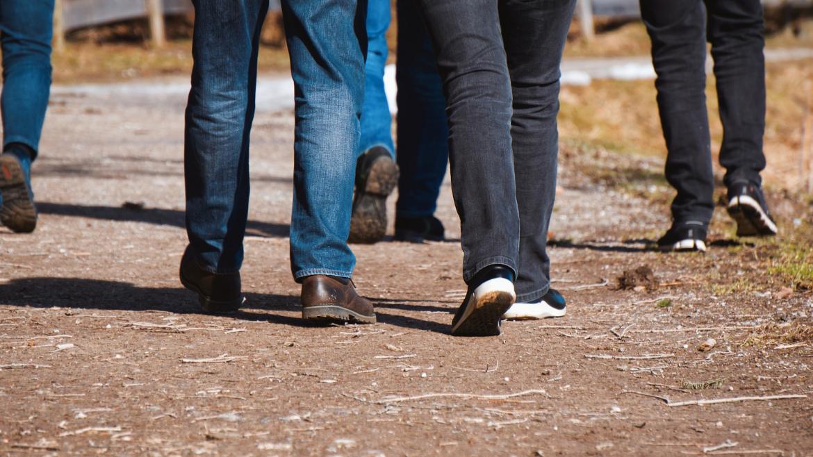 Grupo de personas paseando