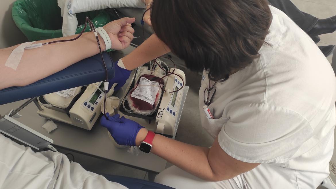 Personal de Enfermería durante donación de sangre