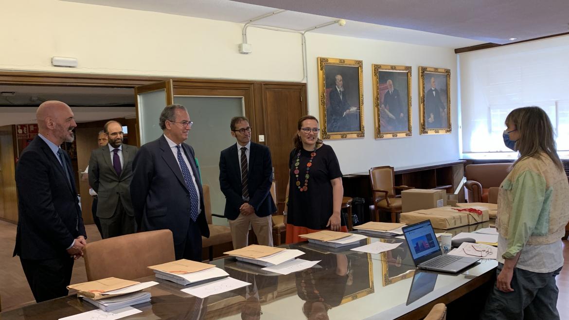 El consejero de Educación Enrique Ossorio durante su visita a la Facultad de Derecho de la Complutense
