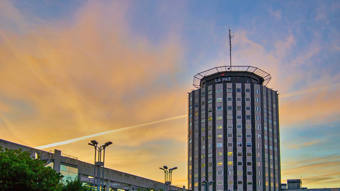 Vista del hospital desde afuera
