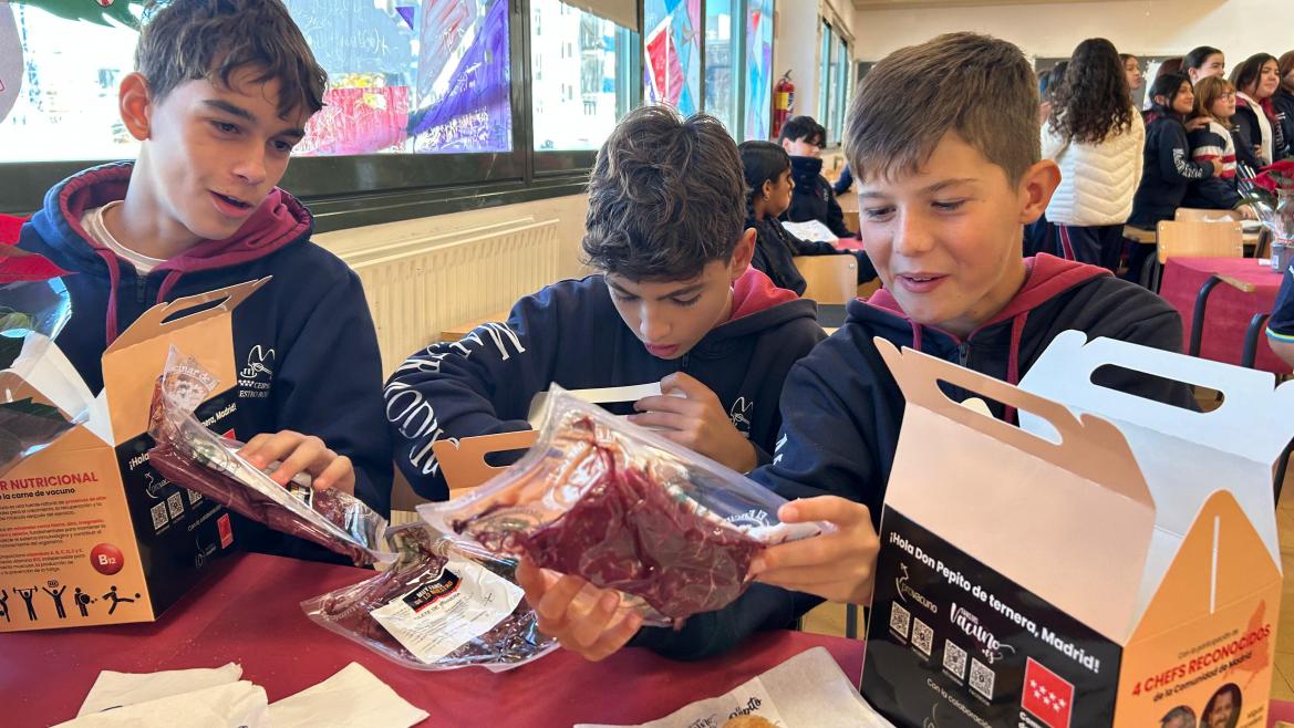 campaña  escolar para promover el consumo de carne de  vacuno