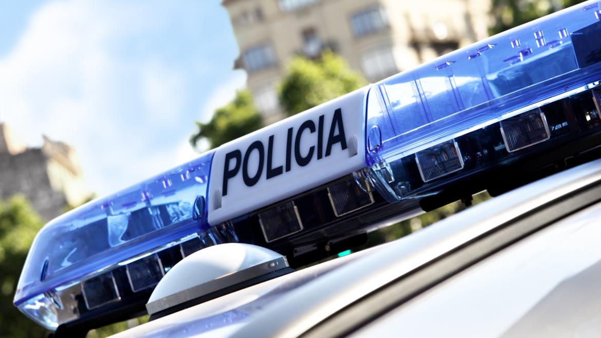 Coche policía rotativos