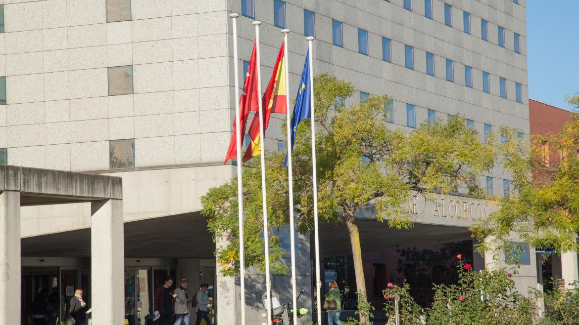 Fachada del Hospital público Universitario Fundación Alcorcón 