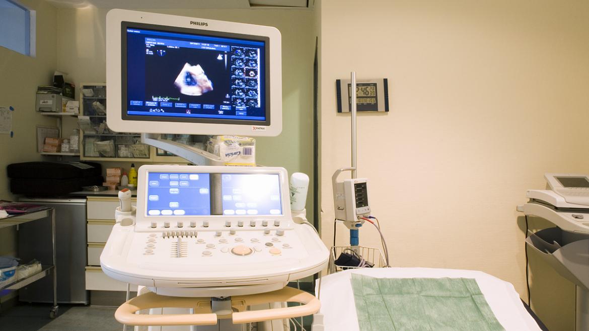 Sala de pruebas de cardiología Sala de pruebas de cardiología de la Fundación Jiménez Díaz