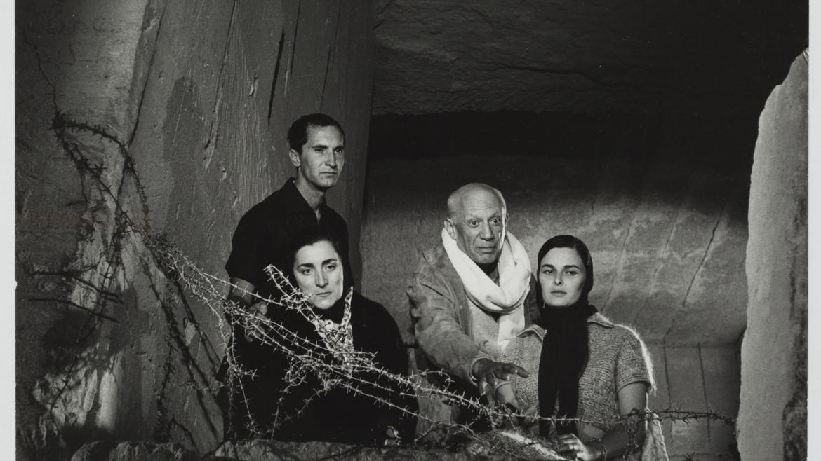 Picasso en el rodaje de la película El testamento de Orfeo
