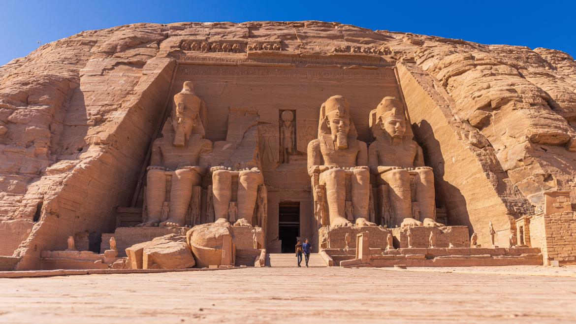 Egipto Templo de Abu Simbel en el sur de Egipto