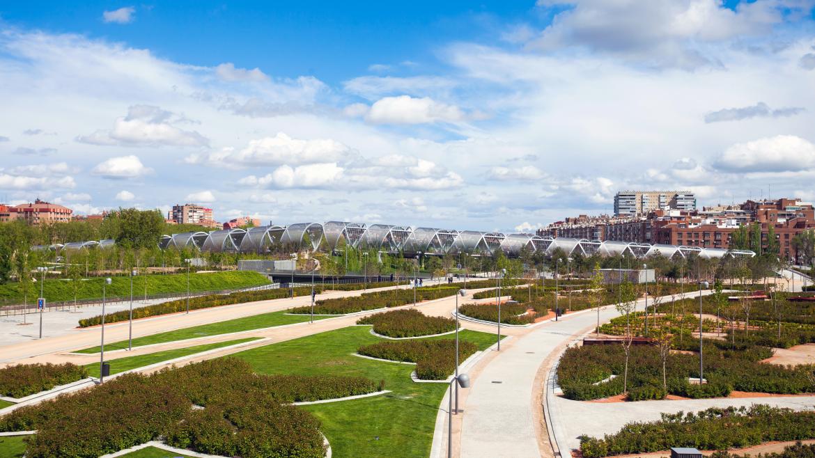 Vista aérea de Madrid Río