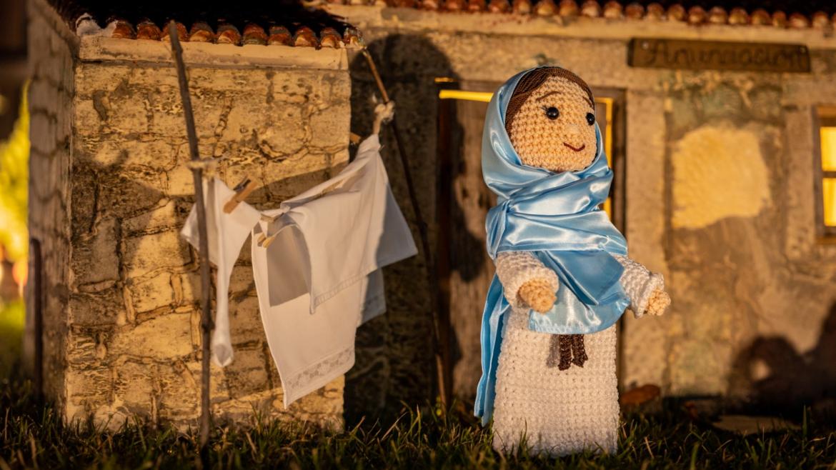 Belén de ganchillo en El Berrueco