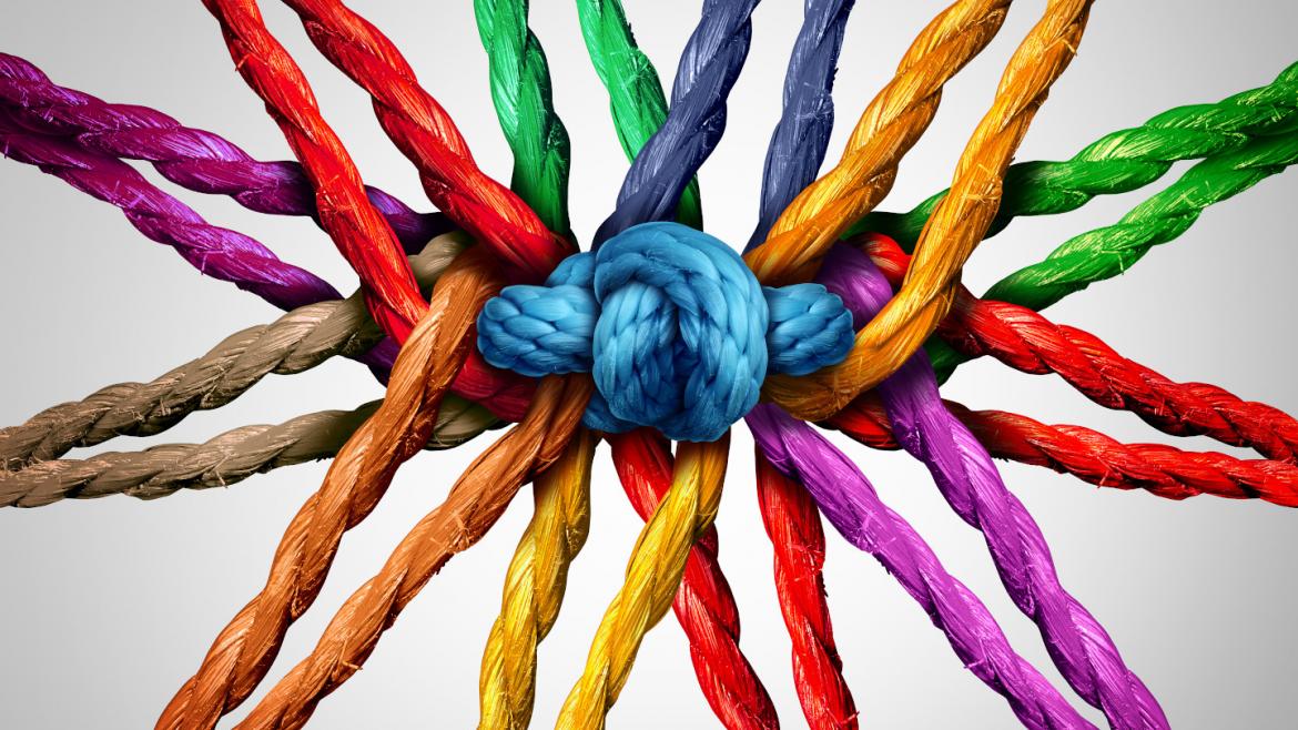 Red asociativa Imagen ilustrativa del tejido asociativo de apoyo a personas con discapacidad y enfermedad mental
