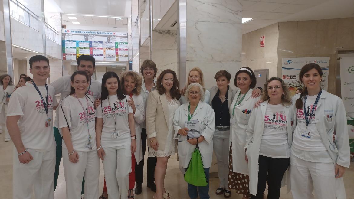 La consejera Fátima Matute en el Hospital 12 de Octubre 