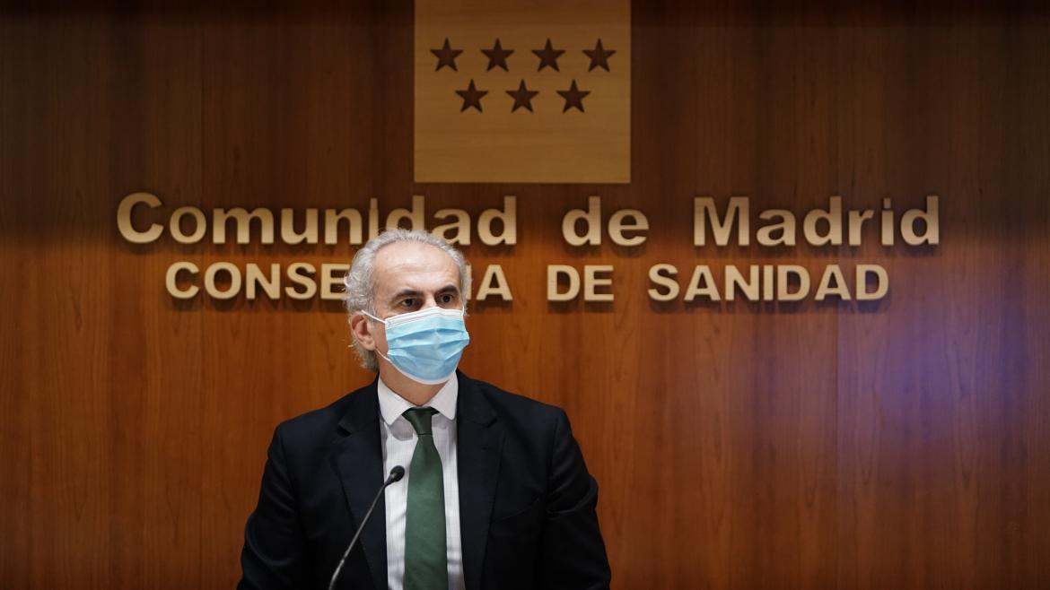 Escudero en la rueda de prensa de Sanidad