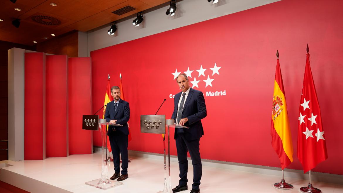 Miguel Ángel García Martín y Miguel López-Valverde en rueda de prensa