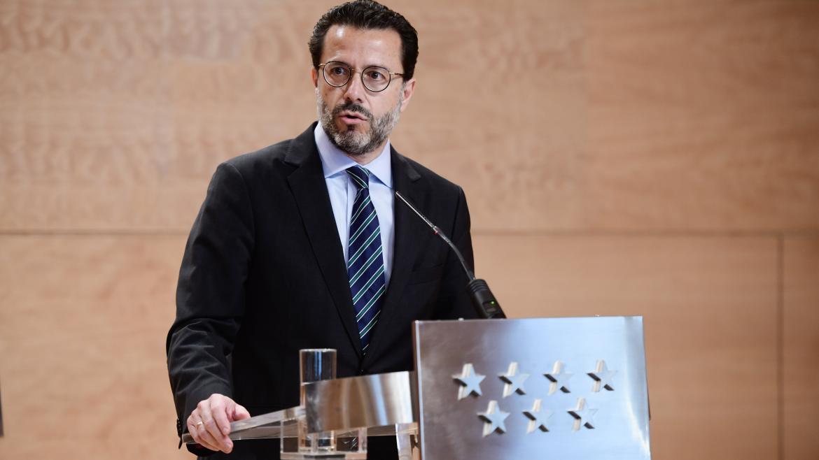 Javier Lasquetty durante la rueda de prensa posterior al Consejo de Gobierno