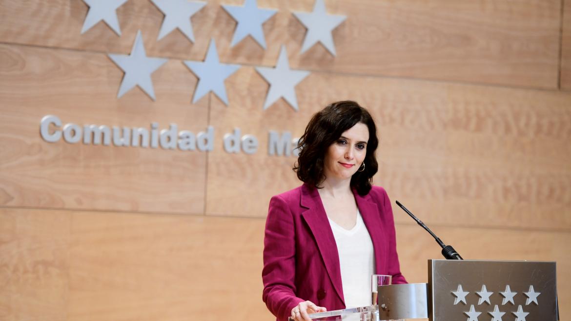 Díaz Ayuso Ayuso durante la rueda de prensa posterior al Consejo