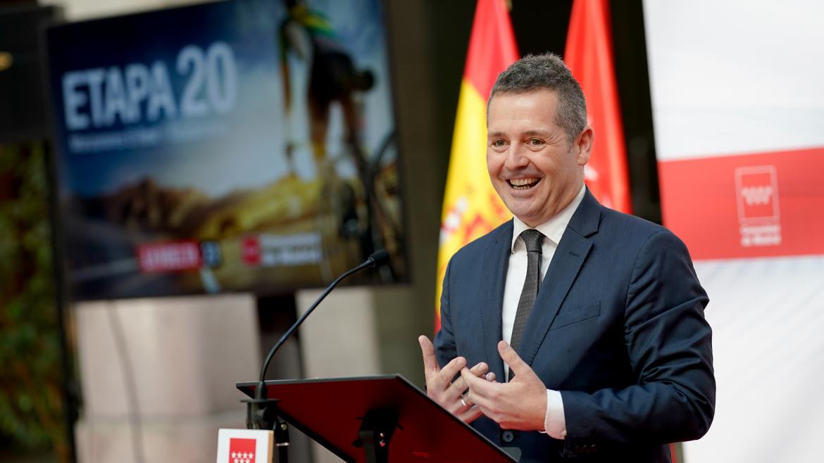 Mariano de Paco Serrano en la presentación de la 20ª etapa de la 78ª edición de la Vuelta Ciclista a España