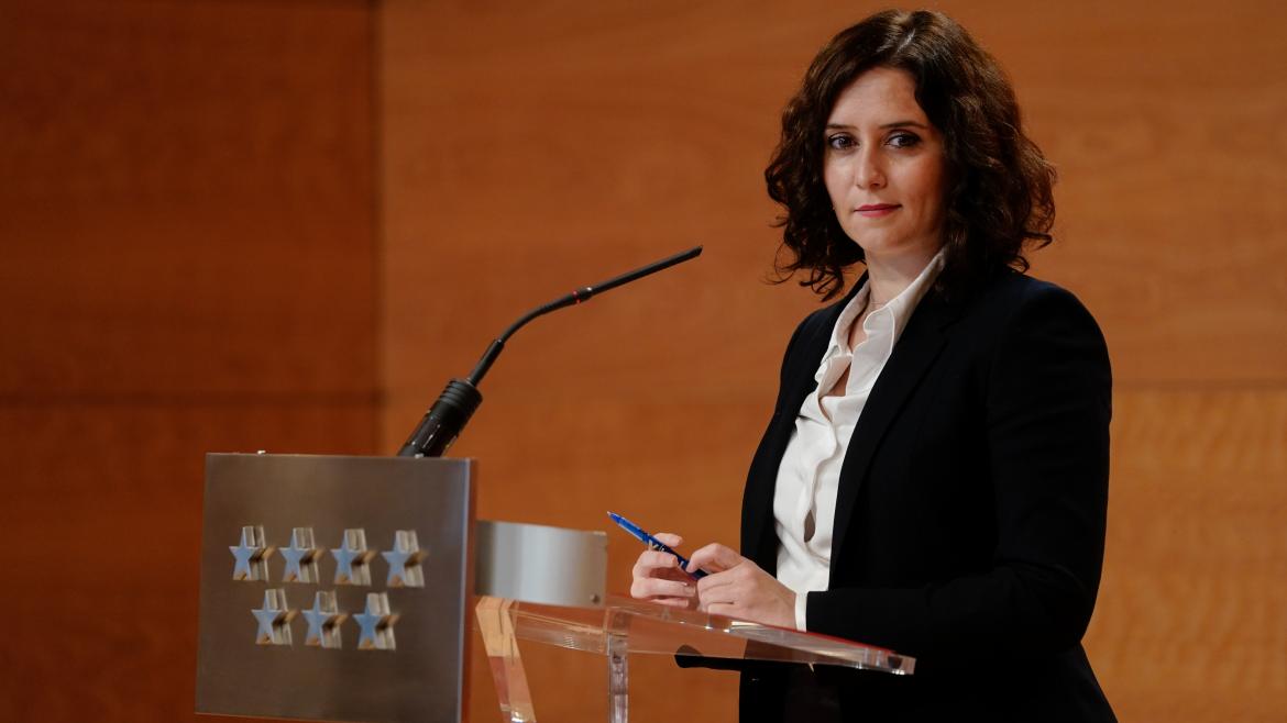 Isabel Díaz Ayuso Isabel Díaz Ayuso durante la rueda de prensa