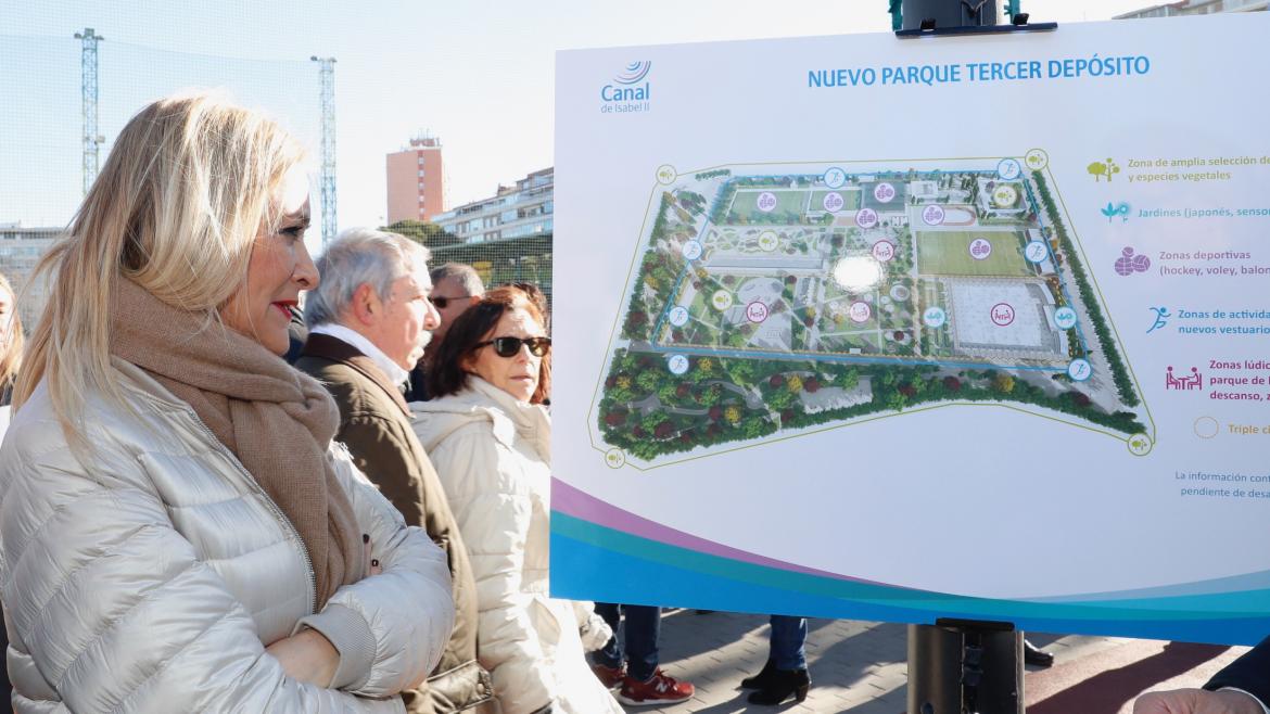Cifuentes presenta el parque que ocupará las instalaciones de golf de Chamberí