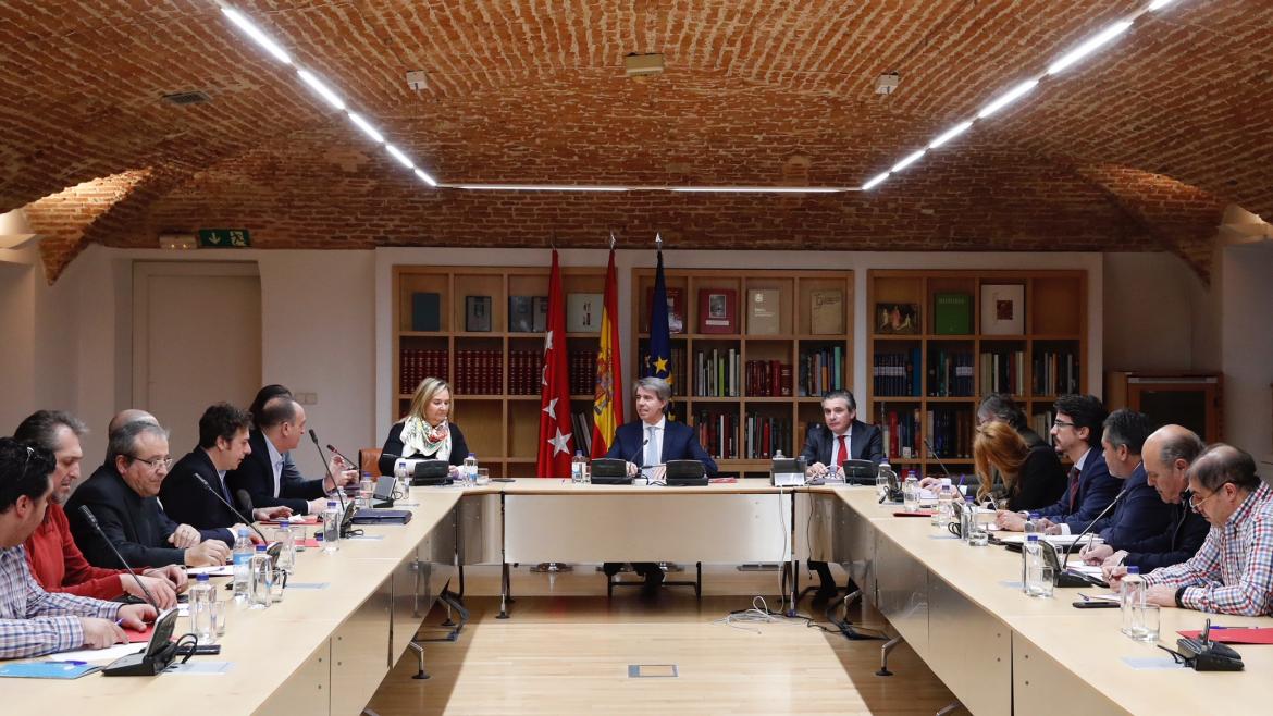 Garrido durante la reunión