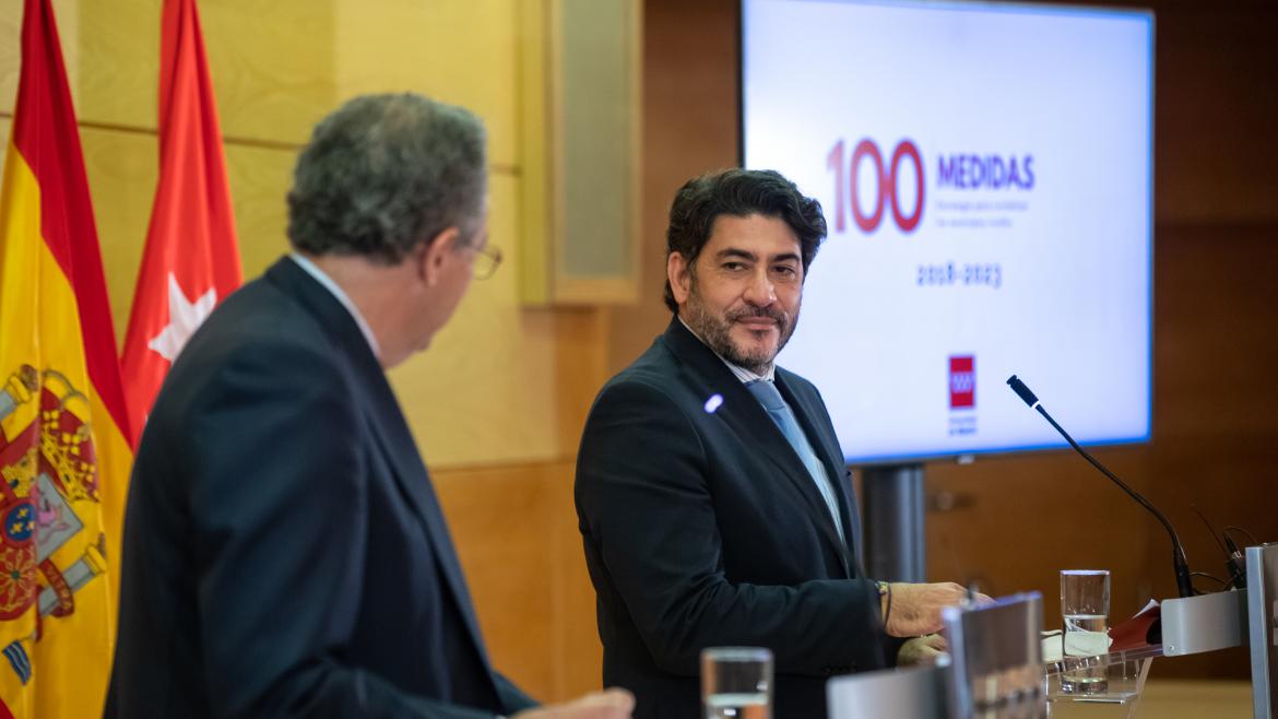 David Perez y Enrique Ossorio durante la rueda de prensa David Perez y Enrique Ossorio durante la rueda de prensa.