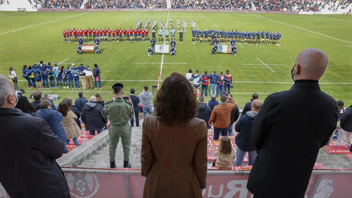 Isabel Díaz Ayuso asiste al partido de rugby España - Rumanía