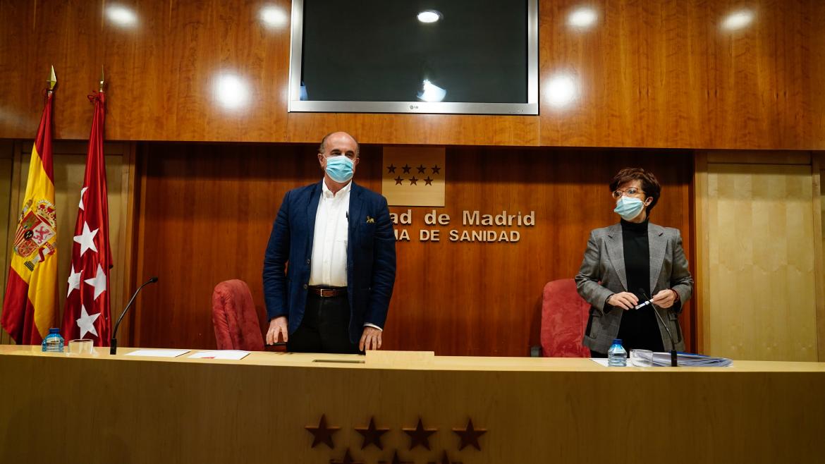 Antonio Zapatero y Elena Andradas analizan la situación epidemiológica y asistencial de Madrid Antonio Zapatero y Elena Andradas evalúan la situación epidemiológica y asistencial de Madrid